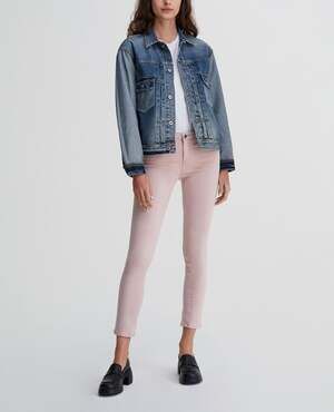 A.G Denim NWT The Prima Ankle in Luxe Pink Denim // 00
